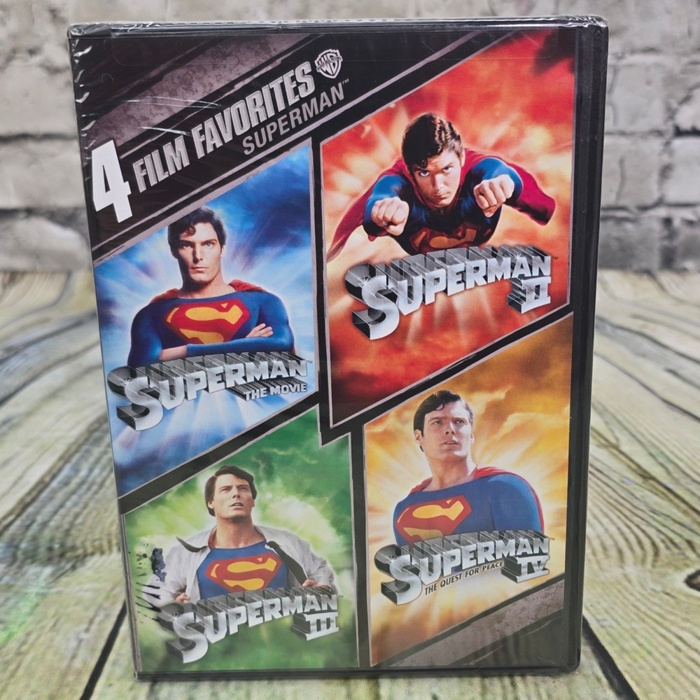Warner Bros Superman 4 Film Favorites DVD Set Christopher Reeve Movie Collection